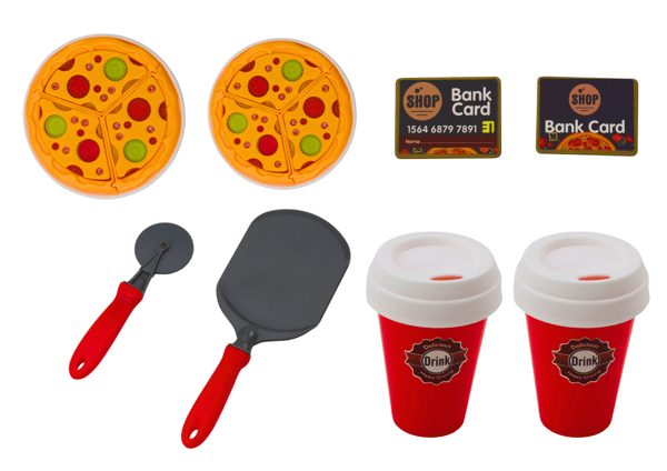 Set Shop Pizza Kaffemaskin Dryckeskassa