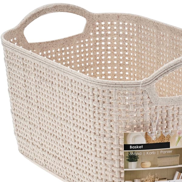 Beige förvaringskorg