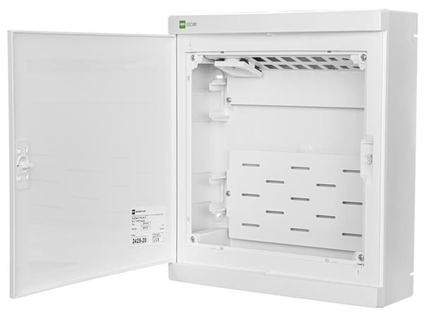 Elegant RN 2x12 multimediefordelingstavle ny version, hvid, IP 40,