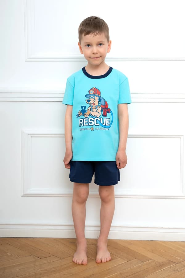 Remek drengepyjamas, korte ærmer, korte bukser, 6 år