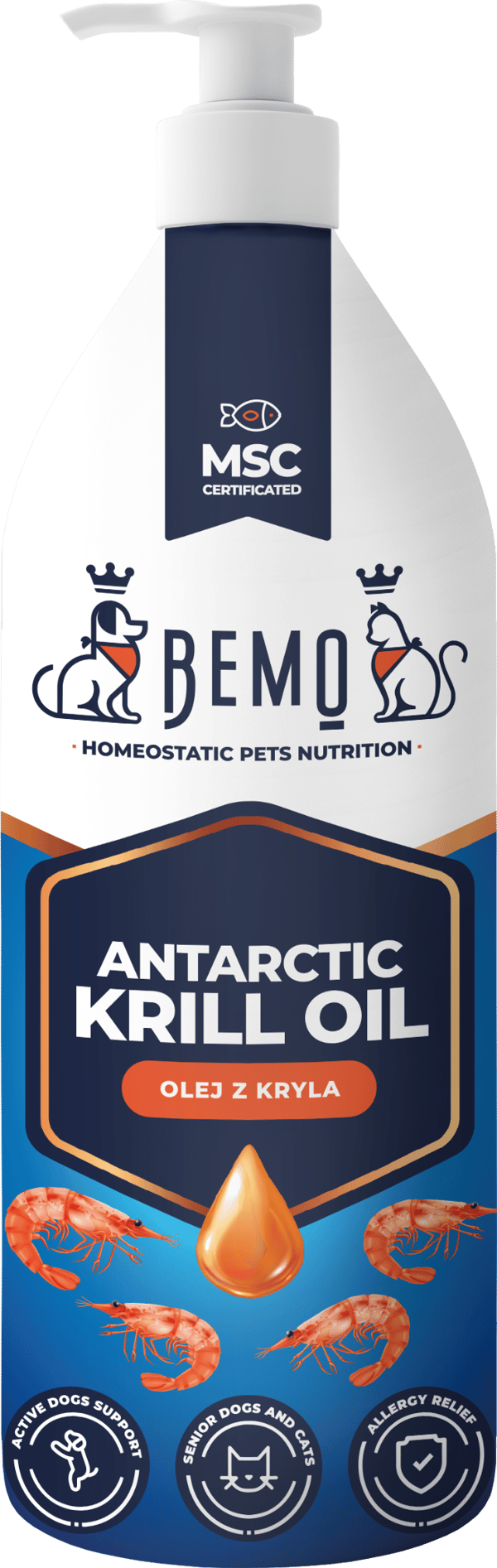 Bemo Antarktisk Krill - krillolja för hundar och katter 100ml