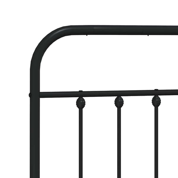 vidaXL metalsengestel med hovedgærde sort 150x200 cm