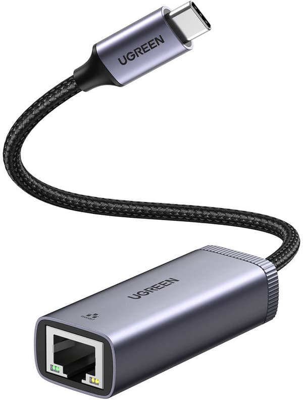 Ugreen Ethernet RJ-45 Nätverksadapter - USB Typ-C Grå