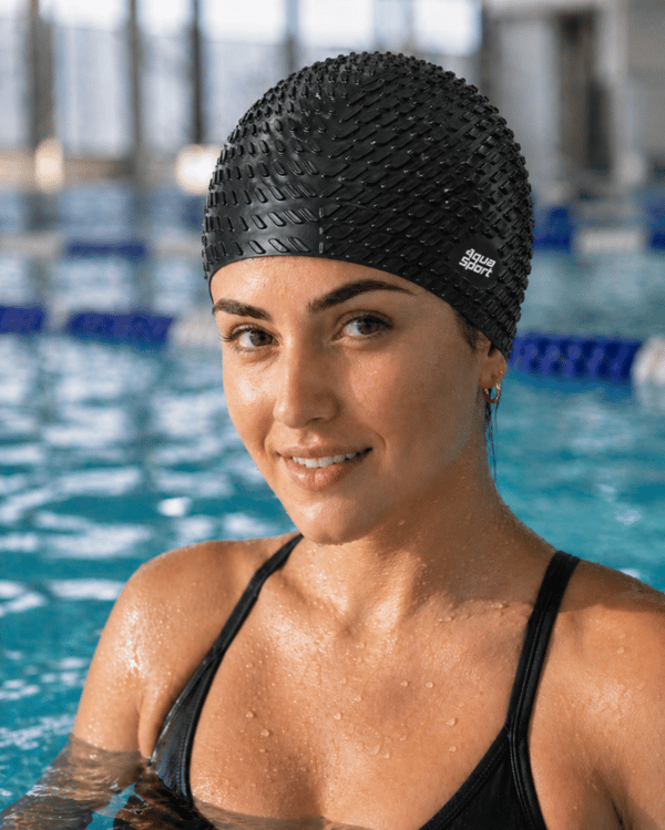 Aqua-Sport aktiv sort boblehætte AS9261