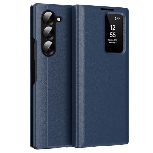 Samsung Z Fold6 5G Smart View Plånboksfodral, Marinblå