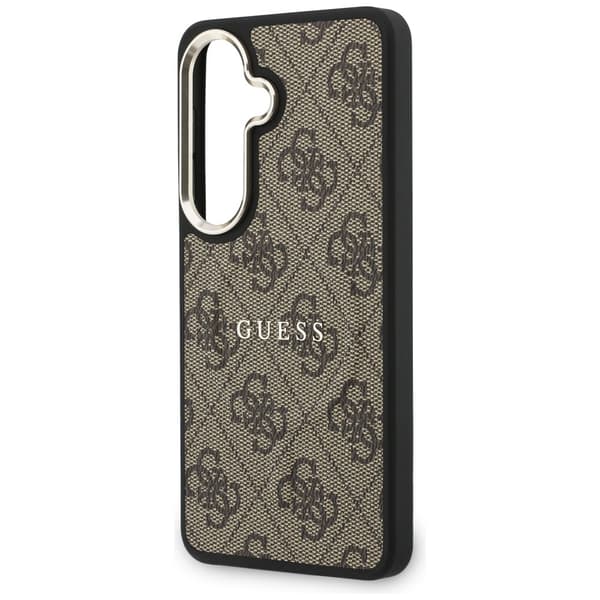 Guess 4G Embossed Ring MagSafe-etui til Galaxy S26 Plus brunt