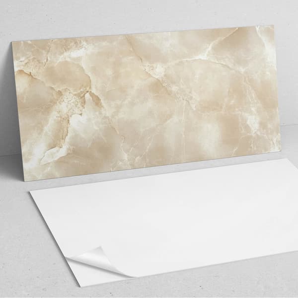 Vinyylilaattojen pakkaus keittiöaiheella Elegant Marble Structure 10x40x20 cm
