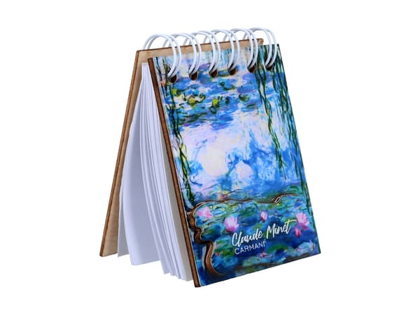 Carmani, magnetisk notesbog 6x9cm - Claude Monet/Åkander