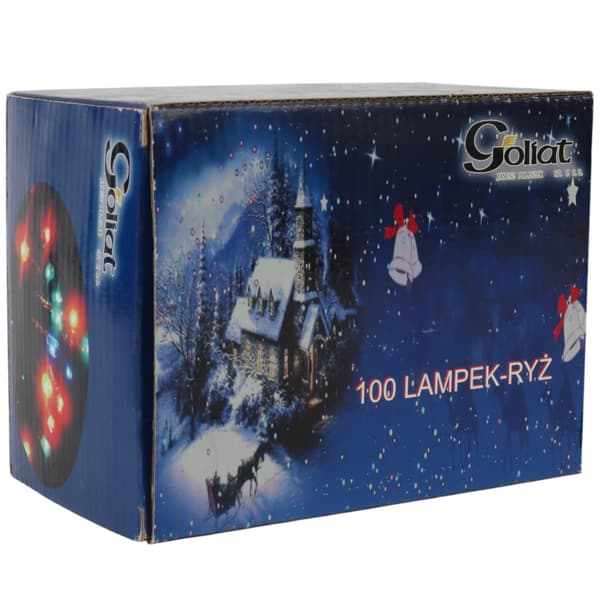 100 LED-JULGRANSLJUS, RYŹ-TYP, MED FLERFÄRGSPROGRAMMERARE