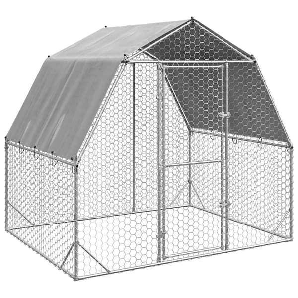 vidaXL Kanankoppi katolla, 2,5x2x2,25 m, Teräs