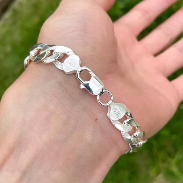 ELEGANT sølvarmbånd til mænd 7mm/22cm 925 SØLV