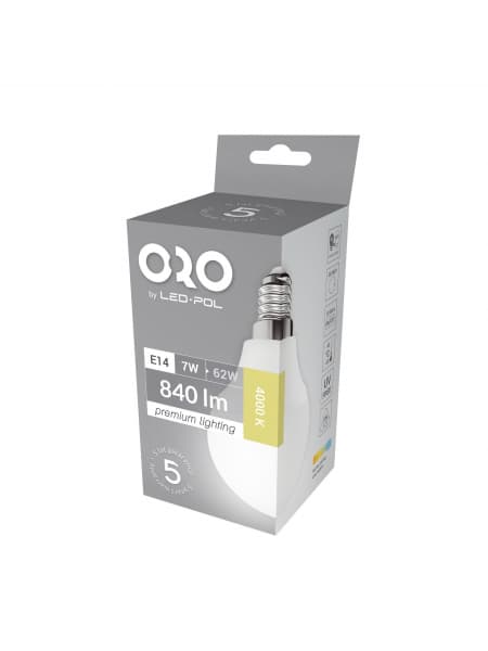 LED-lamppu ORO-PREMIUM-E14-G45-7W-XP-DW, 4000K