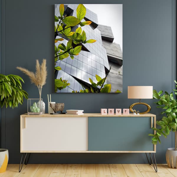 Lærredstryk Arkitektur Moderne bygning 40x60 cm