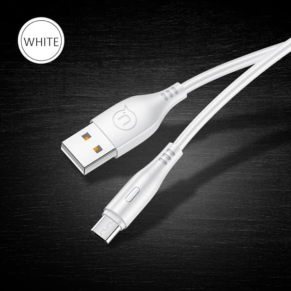 USAMS U18 USB-A til microUSB 2A hurtigopladerkabel 1m hvid