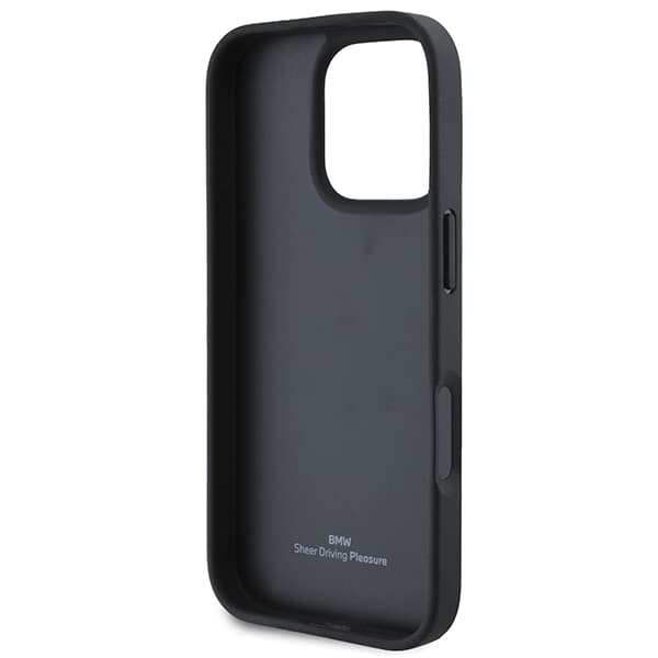 BMW Læderetui med Hot Stamp til iPhone 16 Pro Max, Sort