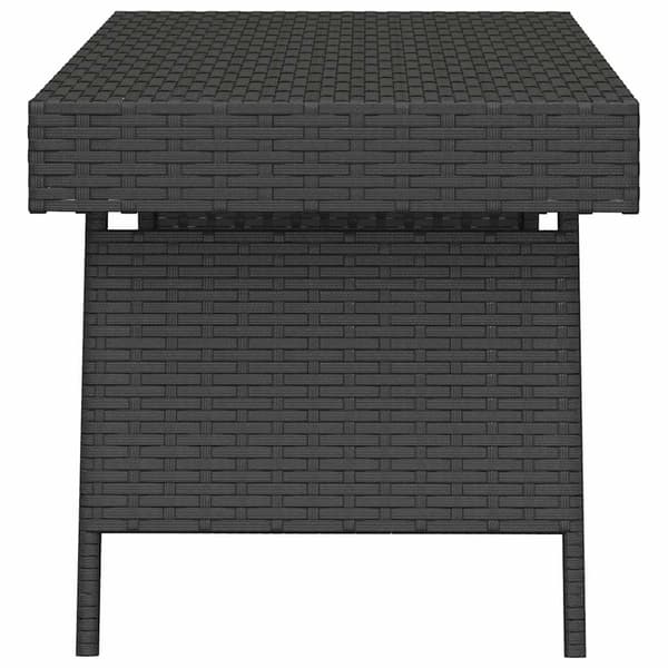 vidaXL foldbart sidebord sort 60x40x38 cm polyrattan