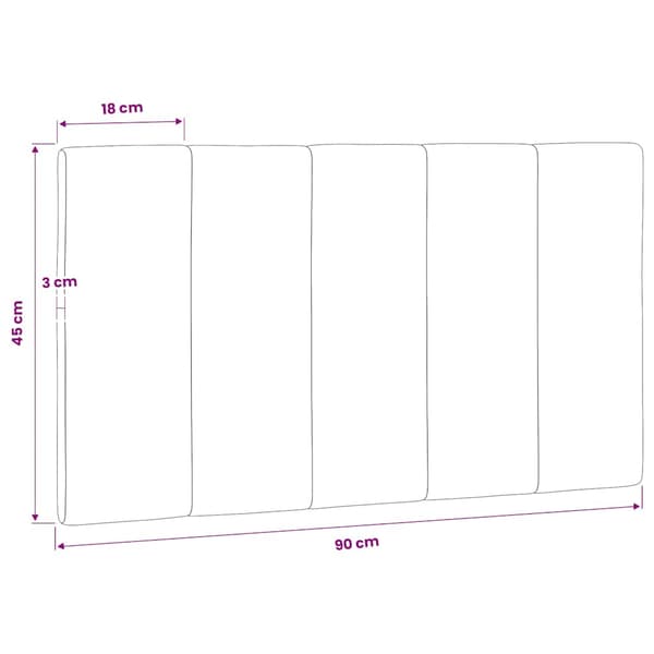 vidaXL Sängynpäädyn tyyny, musta, 90 cm, sametti