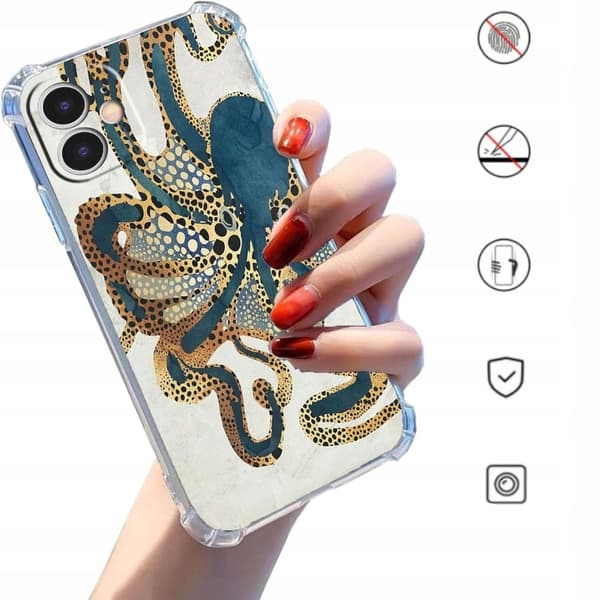 Octopus-skal till iPhone 11, TPU, blå