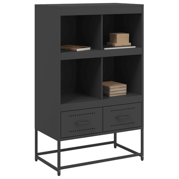 vidaXL skab, sort, 68x39x111,5 cm, stål
