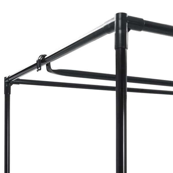vidaXL garderobe, sort, 75x50x160 cm