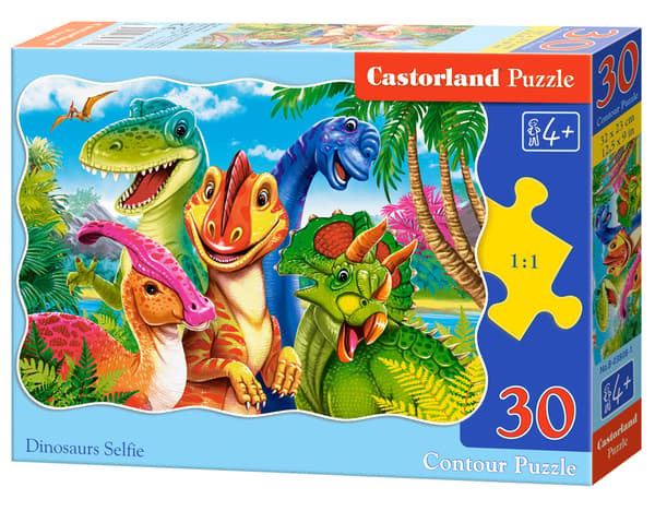 30-osainen dinosaurus-selfie-palapeli