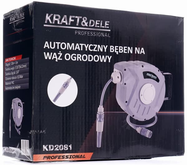 Automatisk trädgårdsslangspole 10m+1m KD2081