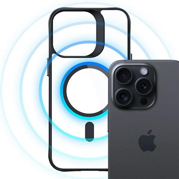 3mk Satin Armor-cover MagSafe til iPhone 15 Pro Max, sort