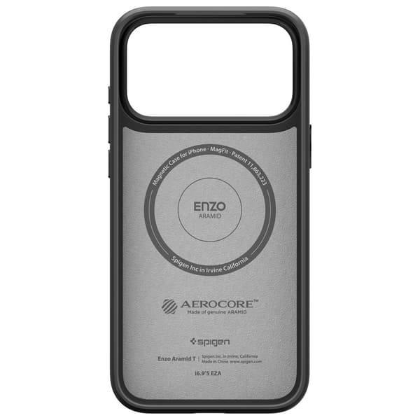 Spigen Enzo Aramid "T" Mag MagSafe-etui til iPhone 17 Pro Max, sort