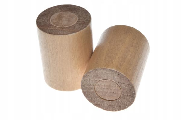 Gardinstangsender Trægardinstangsender 2 stk. Bøg Cylinder