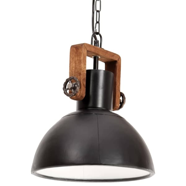 vidaXL industriel pendellampe, 25 W, sort, rund, 30 cm, E27