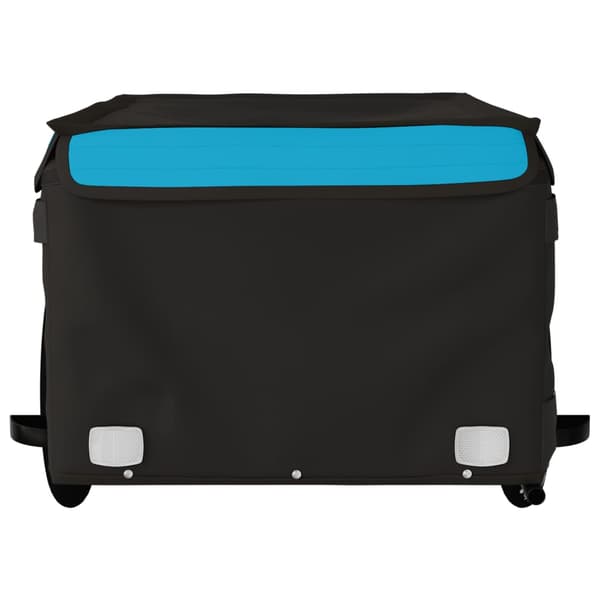 vidaXL cykelanhænger, sort og blå, 45 kg, jern