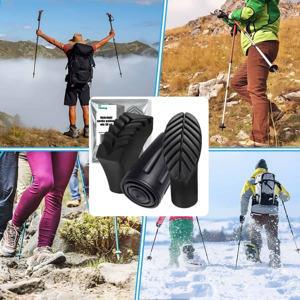 30x Tip Caps til Nordic Walking Staves Mix