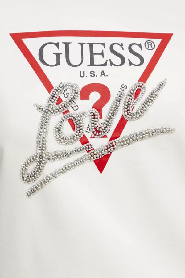 Guess Vit Damtröja Love M