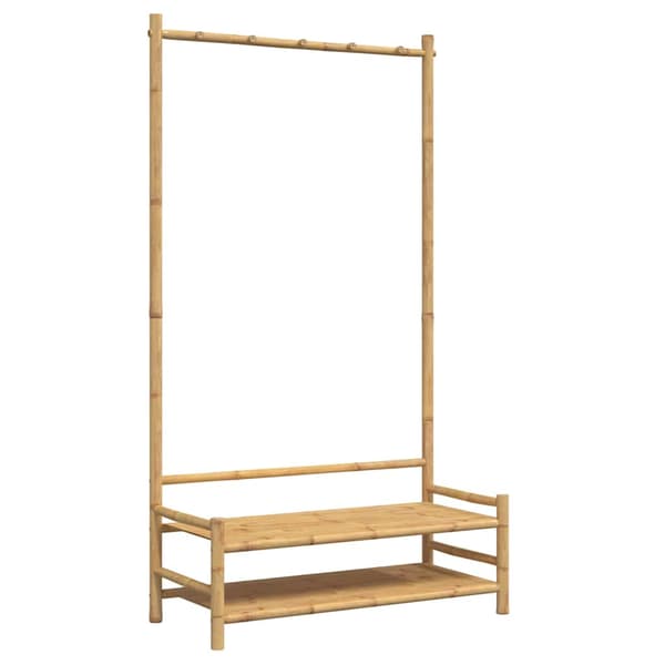 vidaXL Vaateteline hyllyillä 103x40x183 cm bambu