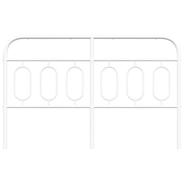 vidaXL metalsengegavl hvid 150 cm