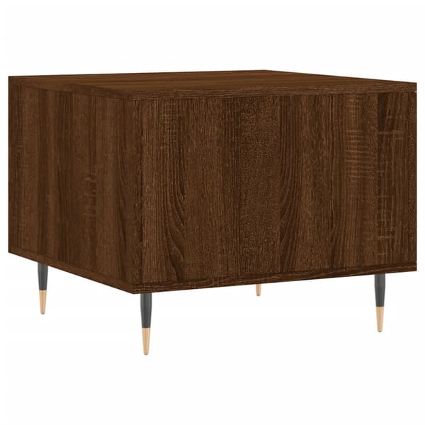 vidaXL sofabord brunt egetræ 50x50x40 cm