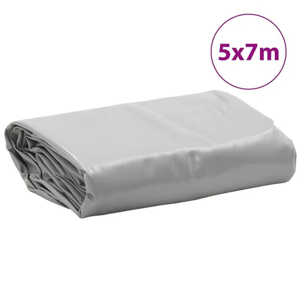 vidaXL Pressu, harmaa, 5x7 m, 600 g/m²