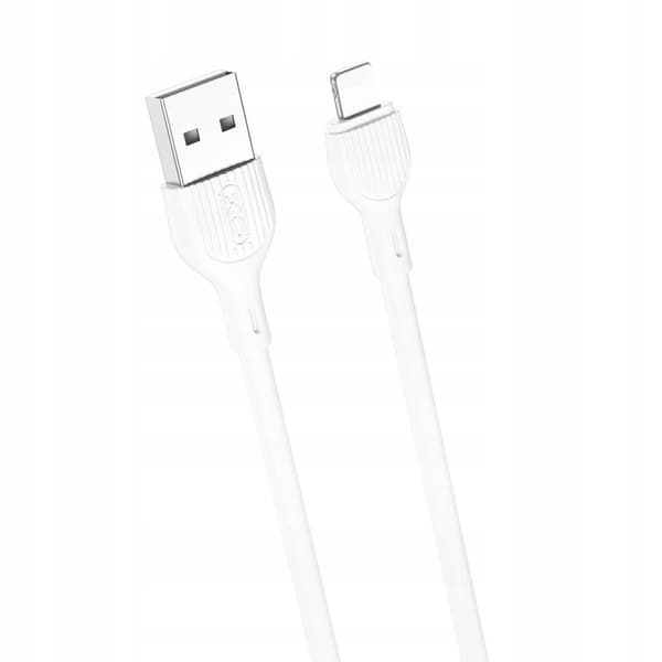 XO NB200 USB - Lightning-kabel 2,0 m 2,1A vit