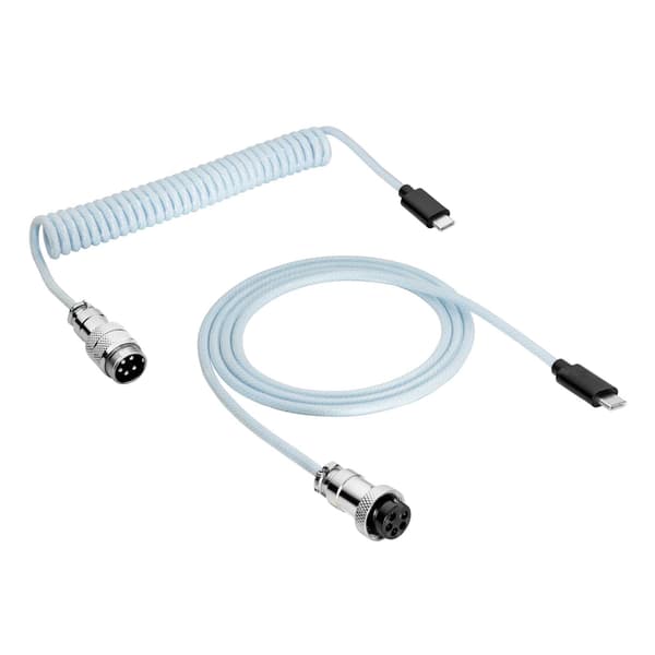 Aviator USB-C / USB-C spiralkabel Akyga AK-USB-49 tangentbordskabel 3m