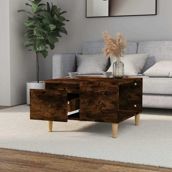 vidaXL sofabord røget eg 55x55x36,5 cm