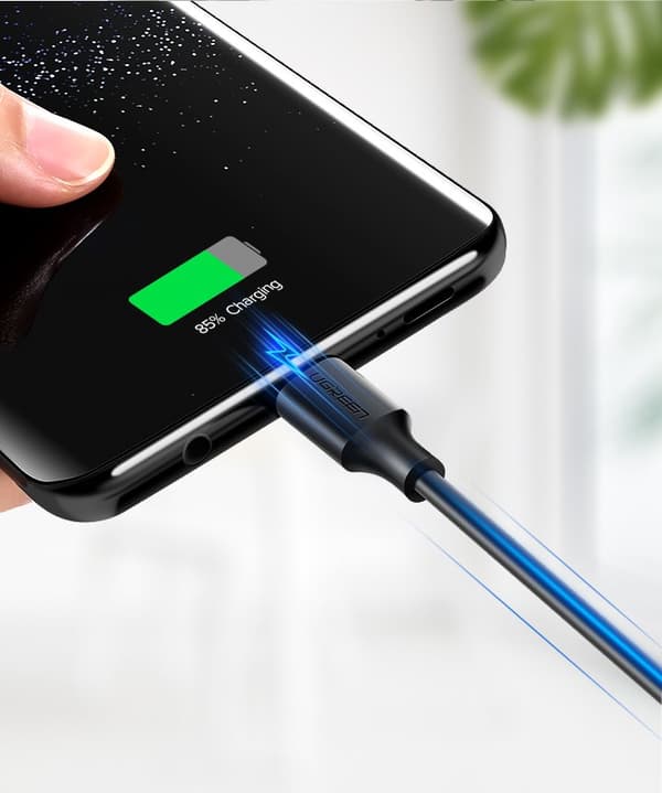 USB-kabel - USB-C 2A 1m svart