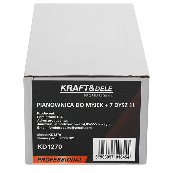 Vaahtopistooli + 7 suutinta 1L KD1270
