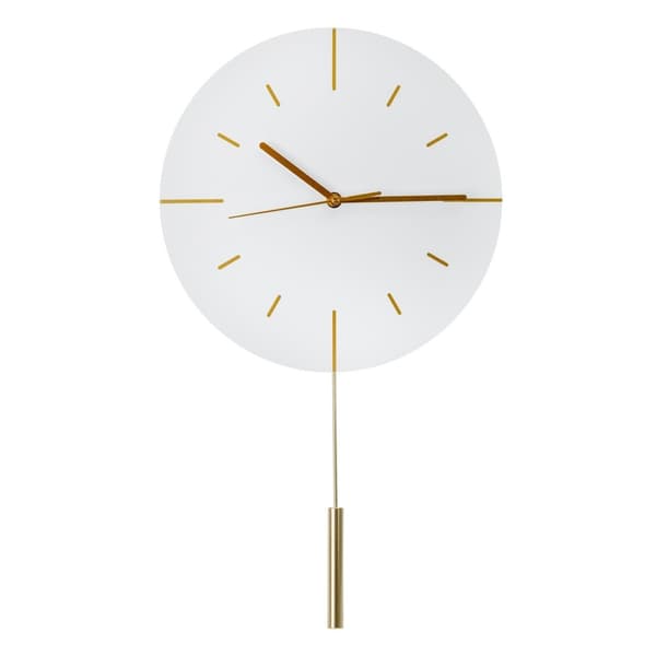 PLATINA VÄGGKLOCKA LARK VIT 30cm [45961] TE