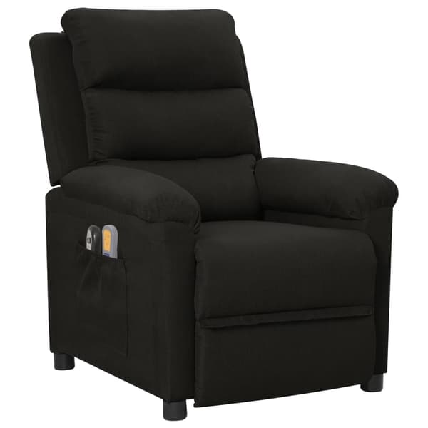 vidaXL elektrisk massagestol, sort, stof