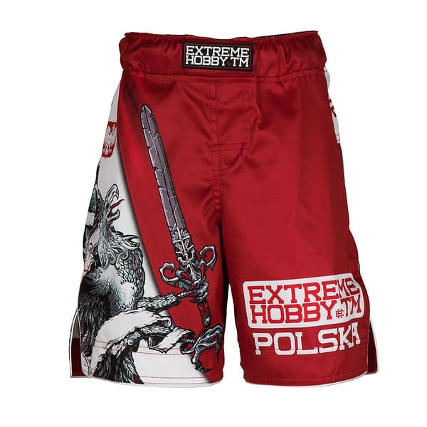 Grappling shorts barn POLISH EAGLE 164 RÖDA