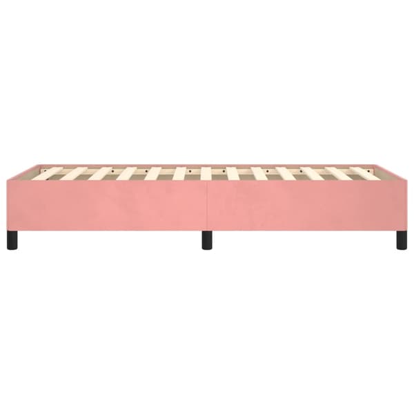 vidaXL Sängram rosa 90x190 cm sammet
