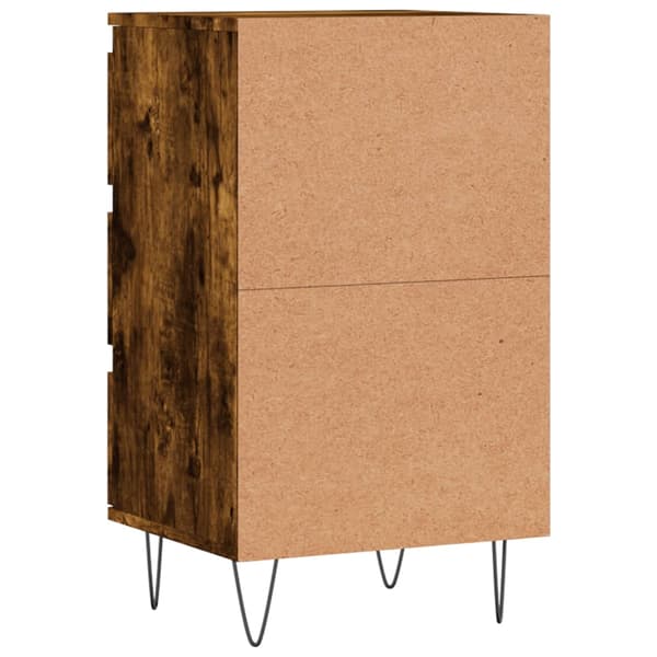 vidaXL kommode, røget eg, 40x35x70 cm, træbaseret materiale