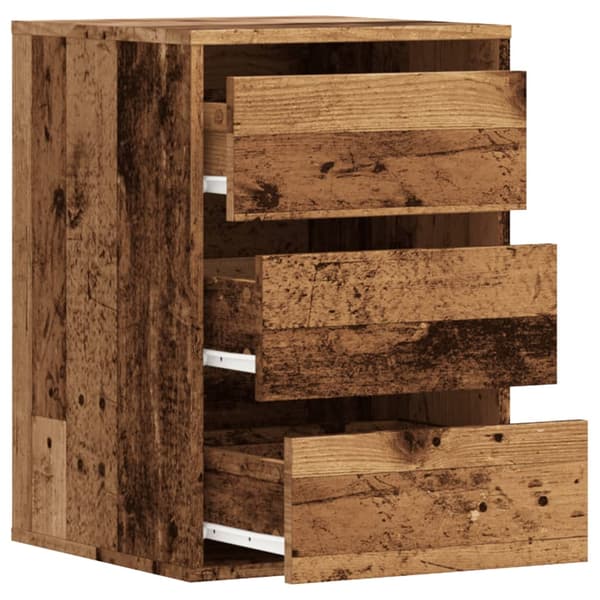 vidaXL kommode, antik træ, 40x41x58 cm, træbaseret materiale