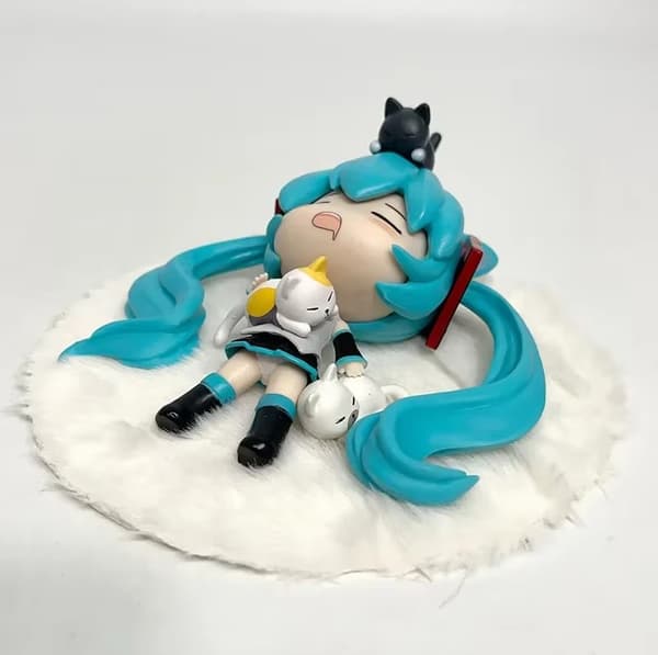 Animefigur Hatsune Miku Q-version Sovande figur Japansk samling (nr 11)
