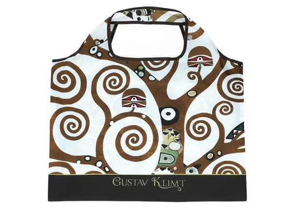 Carmani, polyester, foldbar indkøbspose 40x70cm - Klimt/Livets træ